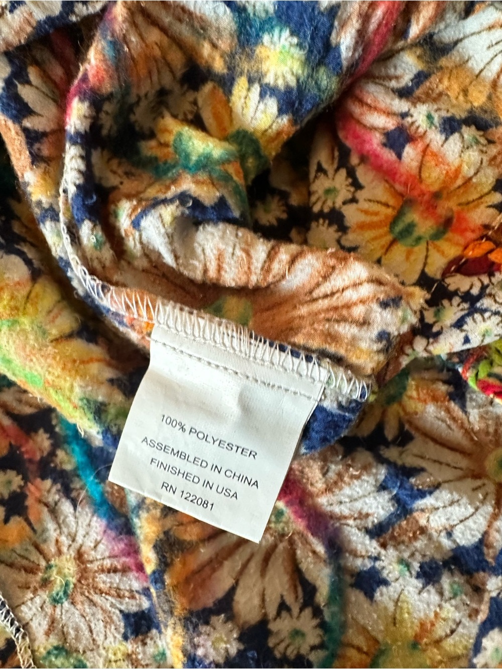Tatyana Retro Floral Sundress with Multicolor Yarn Accents size XXL - Picture 13 of 13